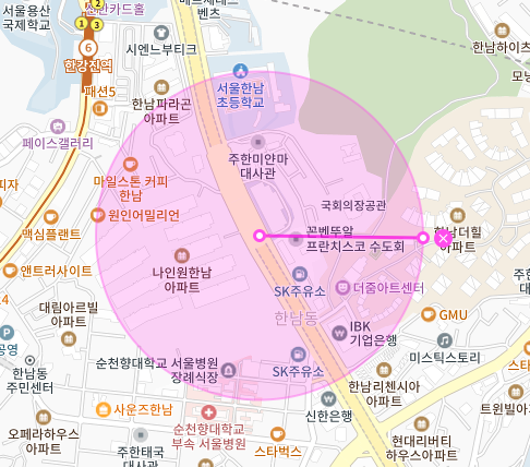 용산구 한남동 인근 주차장 정보 / 20만원 / 한강진역 인근 주차장