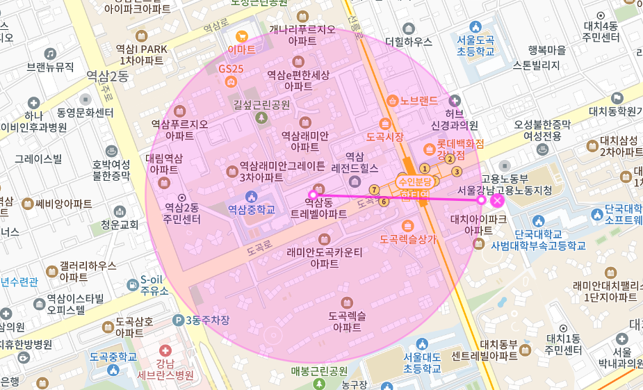 한티역 월주차 _ 7번 출구 앞 24시간 사용 가능