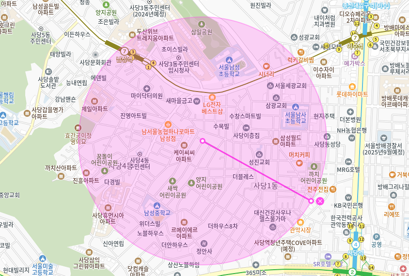 사당 월주차_ 남성역 1번출구 인근 도보 5분거리 주차장