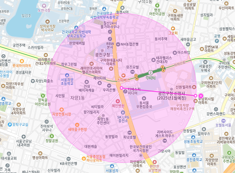 구의역 월주차_ 4번출구 인근 도보 1분거리 기계식주차장