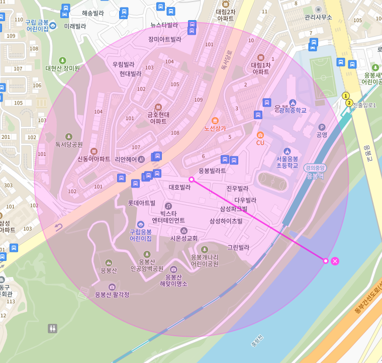 응봉동 월주차 / 응봉역, 응봉산 도보 1분