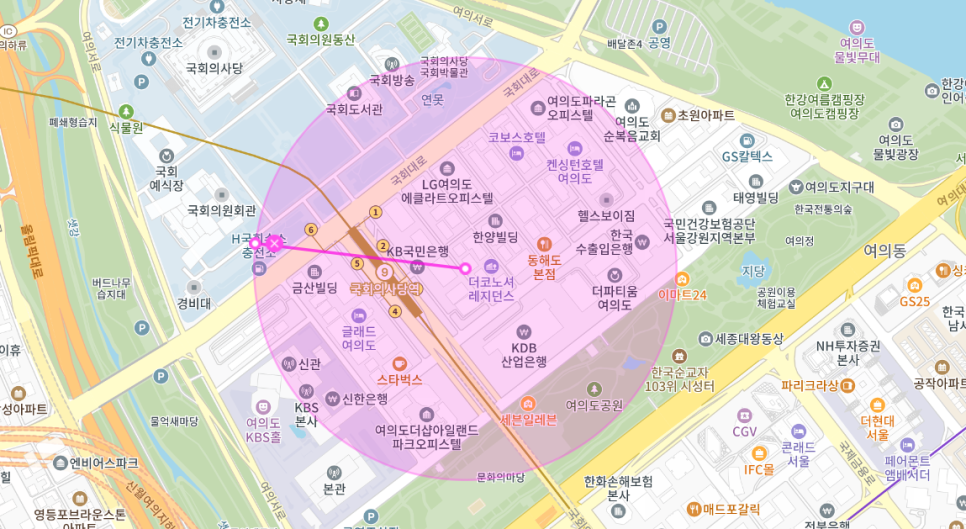 국회의사당 월주차 _ 국회의사당역 2번 3번 출구 인근 승용차 전용 주차장
