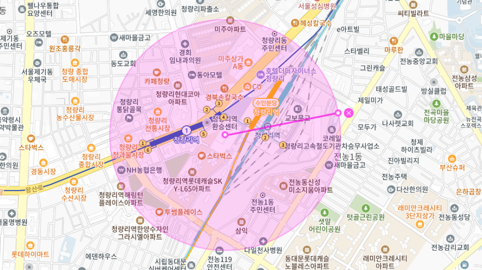 전농동 월주차 _ 청량리역 인근 탑차까지 가능한 주차장