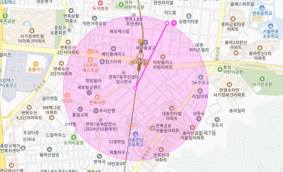 사가정역 월주차 _ 국민건강보험공단 중랑지사 인근 평일 전용 주차장