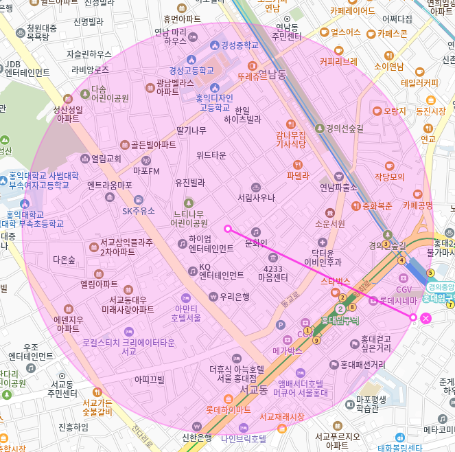 홍대입구역 월주차 / 홍대입구역 도보 5분 바다회사랑 인근