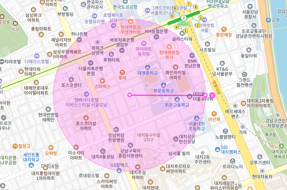 삼성역 월주차 _ 휘문 중학교 고등학교 옆 평일 전용 주차장