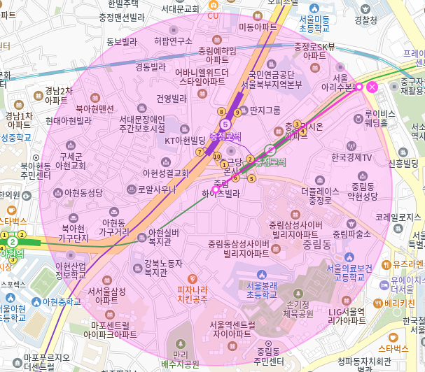 중림동 월주차_충정로역 6번출구 도보 1분거리 단일주차장