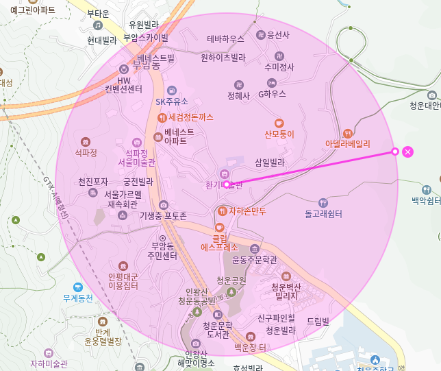 부암동 월주차_환기미술관 인근 지정석 단일주차장