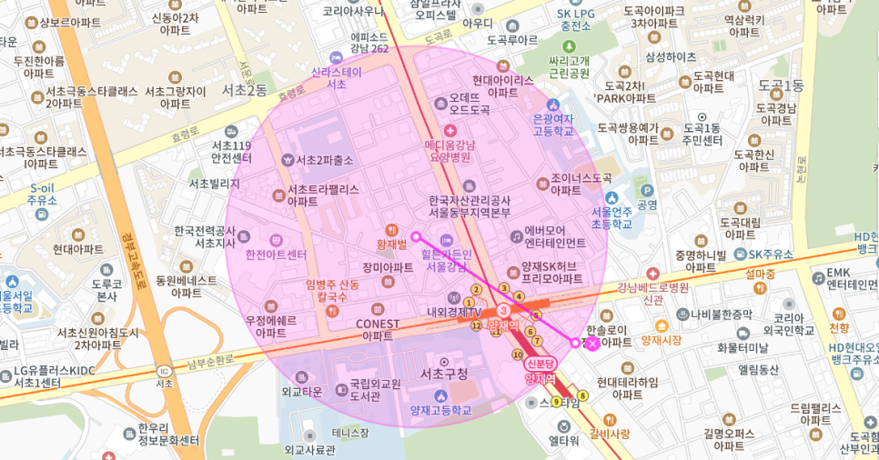 양재역 월주차 _ 1번,2번출구 서초구청 모두 가까운 주차장
