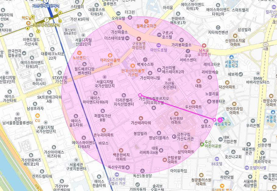 가산 월주차_ 가산디지털단지역 인근 도보 5분거리 주차장
