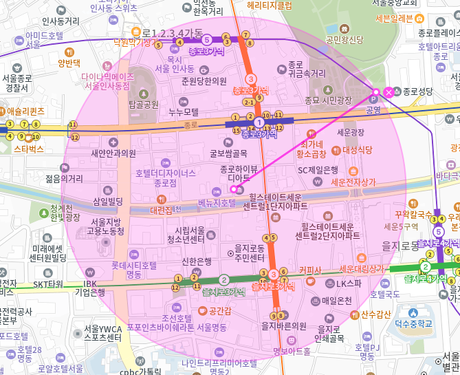 종로 3가역 월주차_15번 출구 도보 2분거리 월주차장