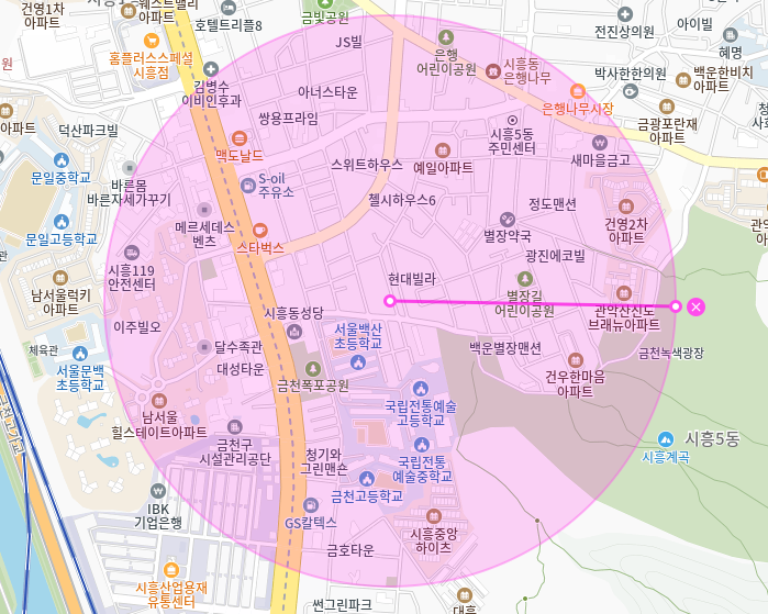 시흥동 월주차_국립전통예술고등학교 인근 전일제 단일주차장