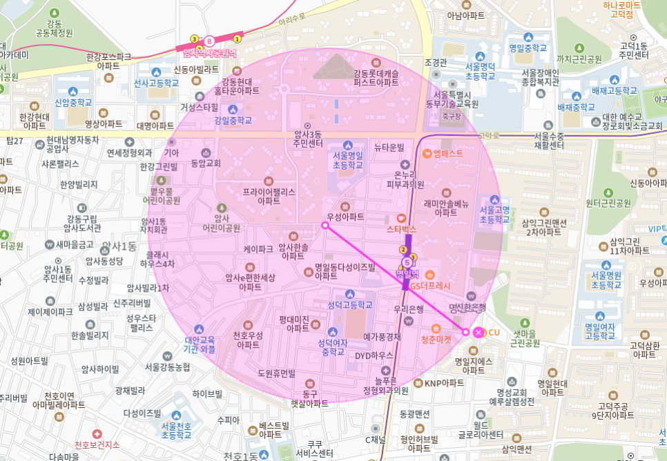 명일동 월주차_ 명일역 인근 도보 3분거리 주차장