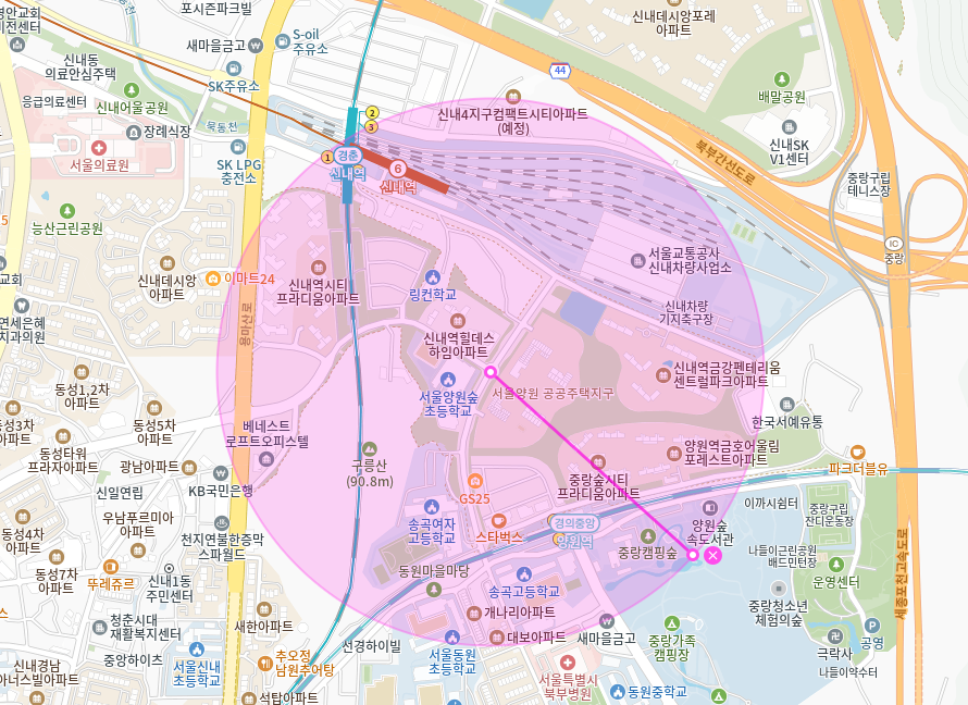 신내역 월주차_ 4번출구 인근 5분거리 주차장