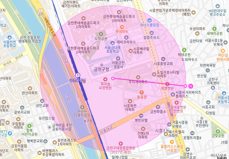 금천구청역 월주차_1번출구 도보 5분거리 전일제 월주차장