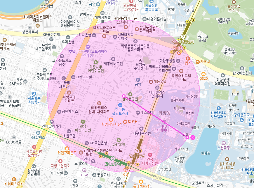 화양동 월주차_ 건대입구역과 어린이대공원역 사이에 위치한 주차장