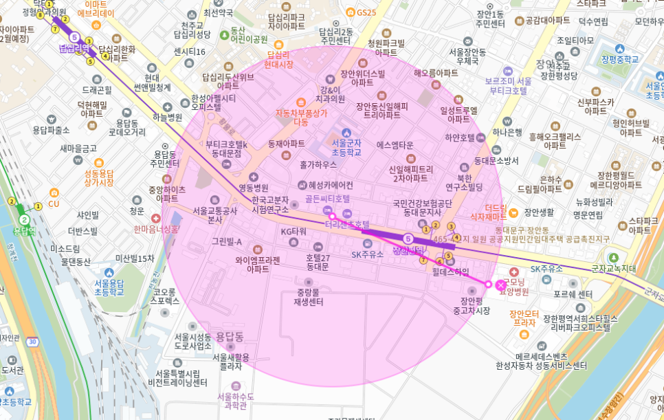 장한평역 월주차_ 1번출구 인근 가깝고 편리하게 월주차 이용