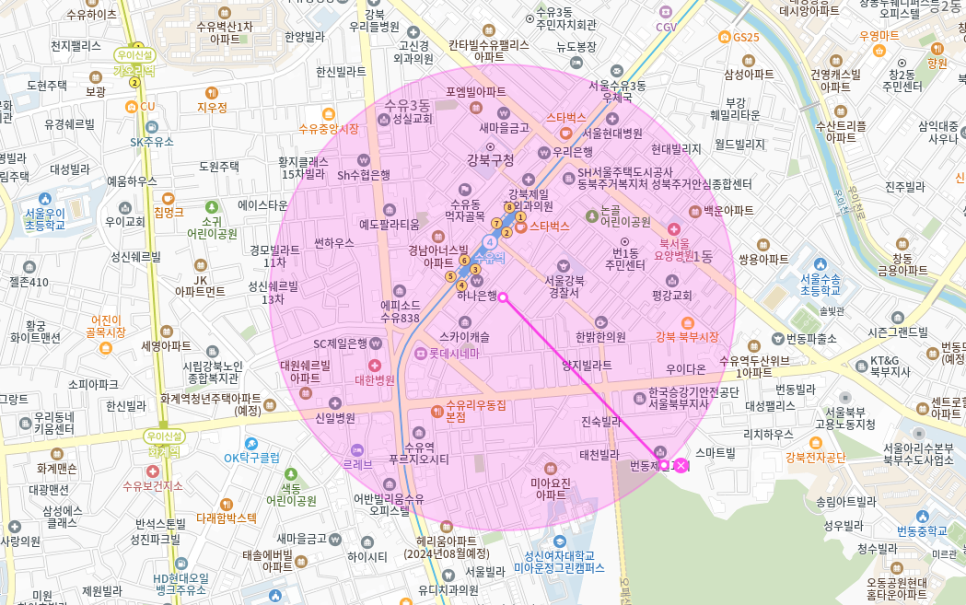 수유역 월주차_ 3번출구 인근 초초역세권 기계식 주차장