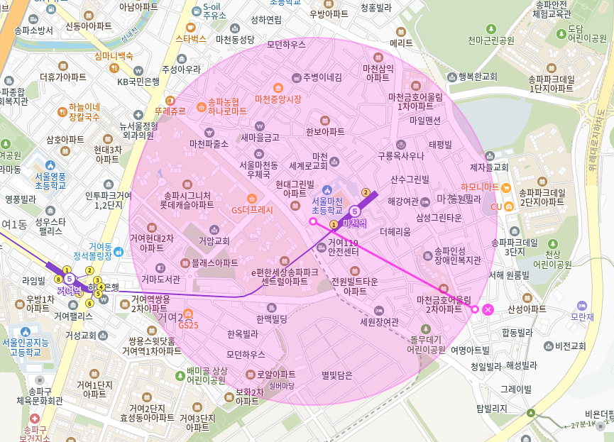 마천역 월주차_ 마천초등학교 인근 역세권 주차장
