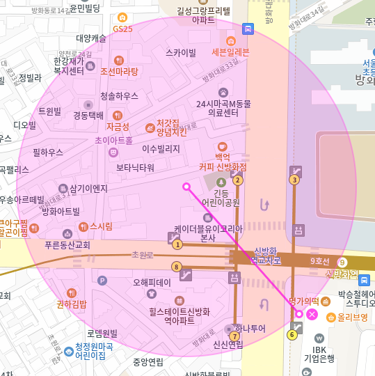 방화동 월주차 / 신방화역 2번출구 도보1분 초역세권