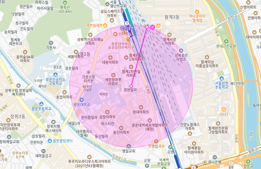 월계동 월주차 _ 광운대역 3번 출구에서 도보 5분