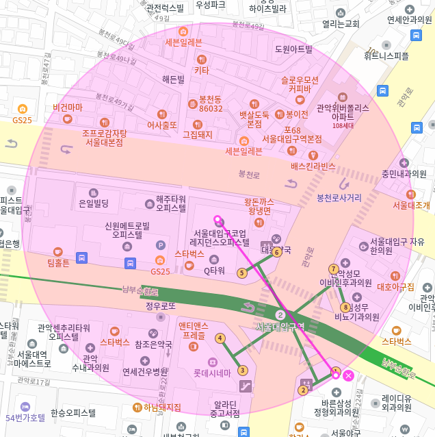 봉천동 월주차 / 서울대입구역 5,6번출구 바로 앞, 기계식