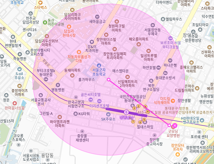 장한평 월주차_1번출구 도보 3분/단일주차/차단기/역세권