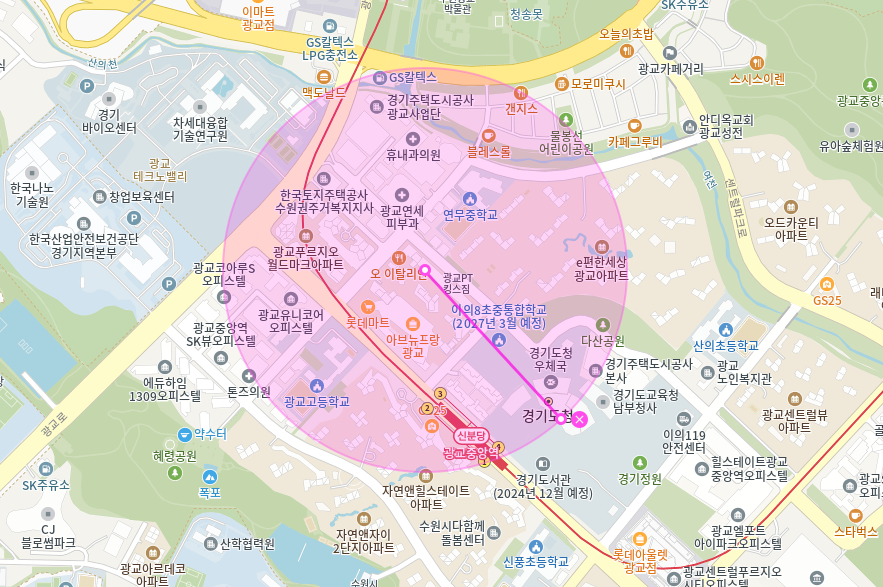 수원 월주차 _ 광교중앙역 근처 전일제 주차장