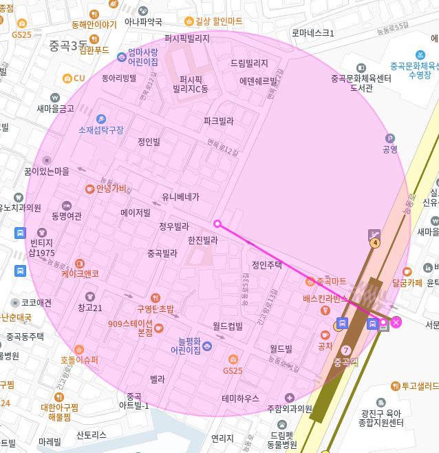 중곡역 월주차 / 중곡역 4번출구 도보3분 인근 최저가!