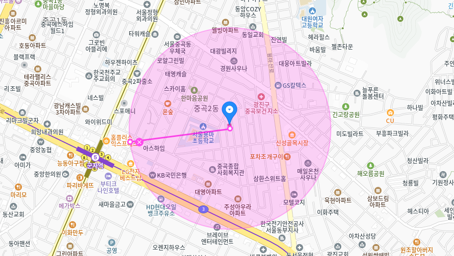 중곡동 월주차 _ 전일제_자주식_빈자리_주차장