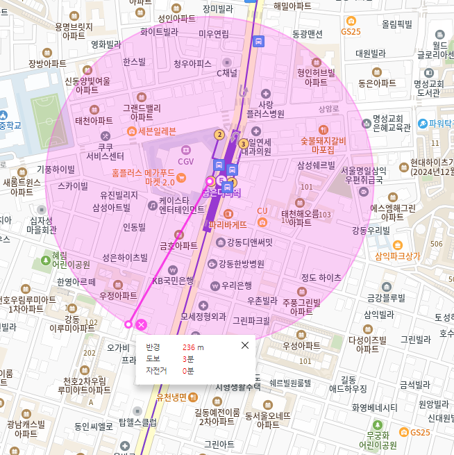 굽은다리역 월주차_굽은다리역에서 3분 거리 주차장입니다