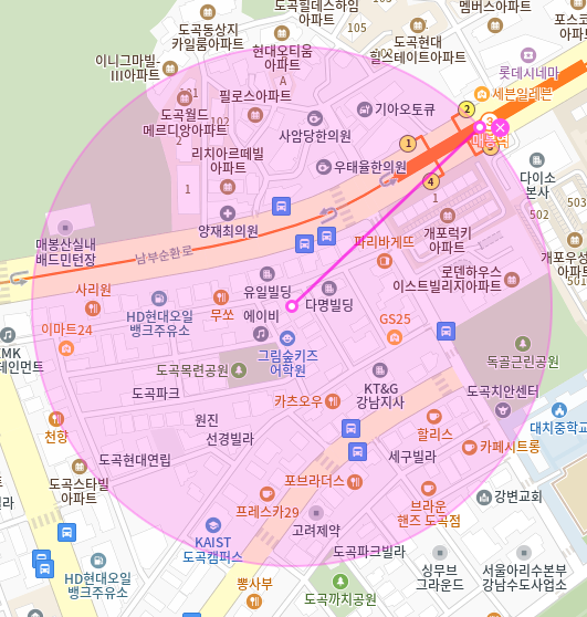매봉역 월주차 / 매봉역 4번출구, 도보4분, 인근 최저 단일주차장
