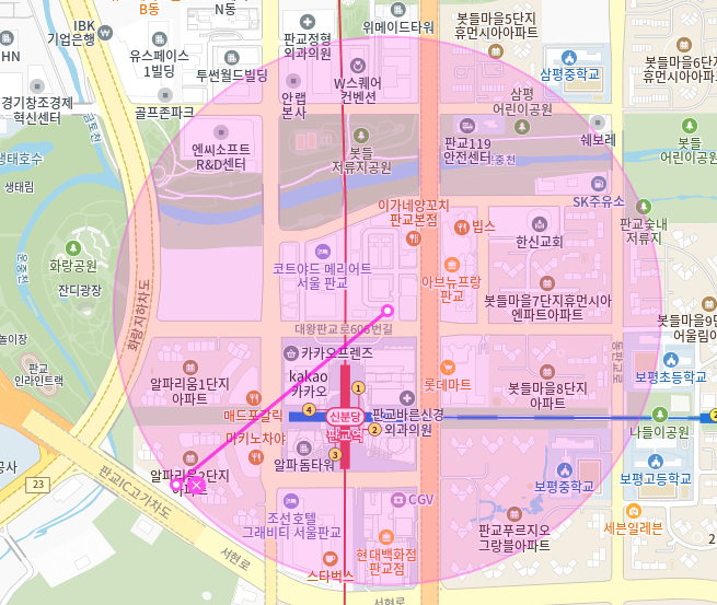 판교역 월주차_1번출구 도보 2분 전일 24시 단일주차