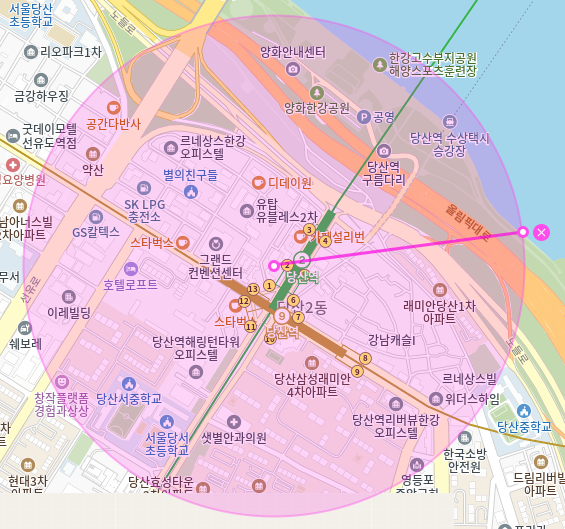 당산역 월주차_2번출구 도보 1분,초역세권,전일 24시,기계식 승용