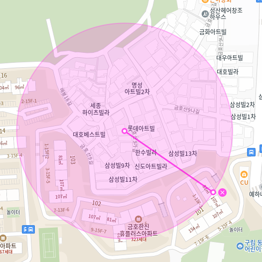 금호동 월주차_금호근린공원, 금호한신휴플러스 아파트 근처 자주식 주차장