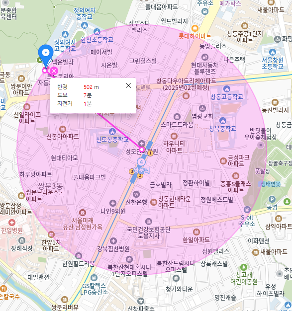 쌍문동 월주차_쌍문역 도보 5분, 전일 24시, SUV 이하, 자주식