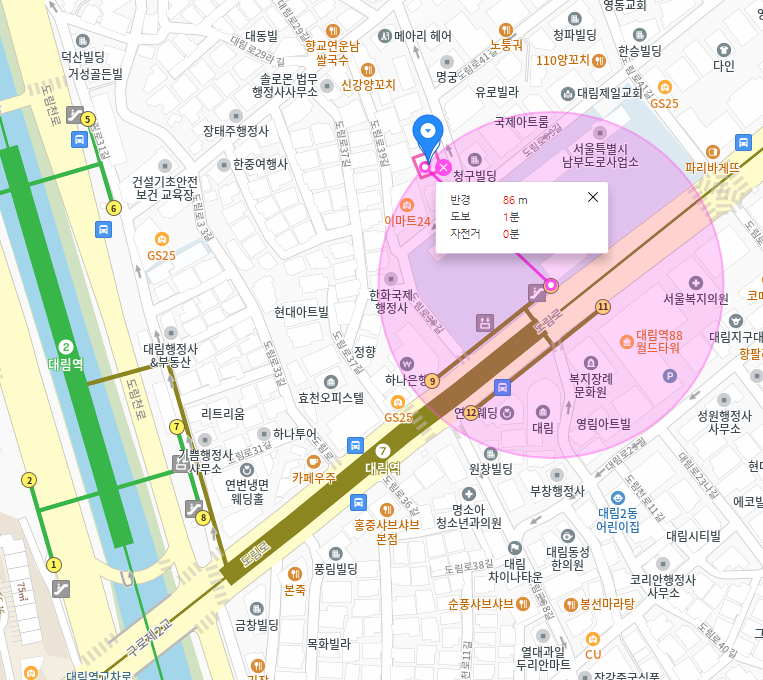 대림역 월주차_역에서 도보 1분 초역세권, 전일 24시, SUV 이하, 자주식