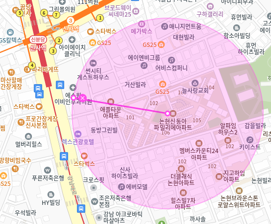 신사역 월주차_신사역 도보 8분 거리 단일주차