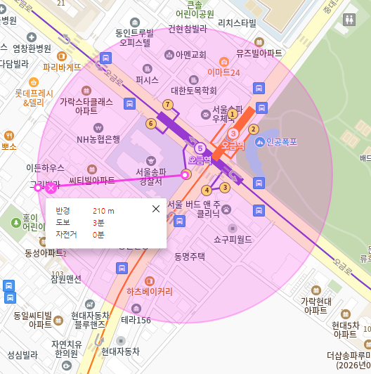오금역 월주차_역에서 도보 3분, 전일 24시, SUV 이하, 자주식