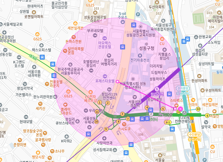 성동구 월주차_왕십리역 2번출구 역세권 인기주차장