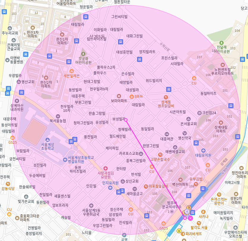 상계 월주차_상계역 3번 출구 인근에서 공유된 주차장을 안내합니다.