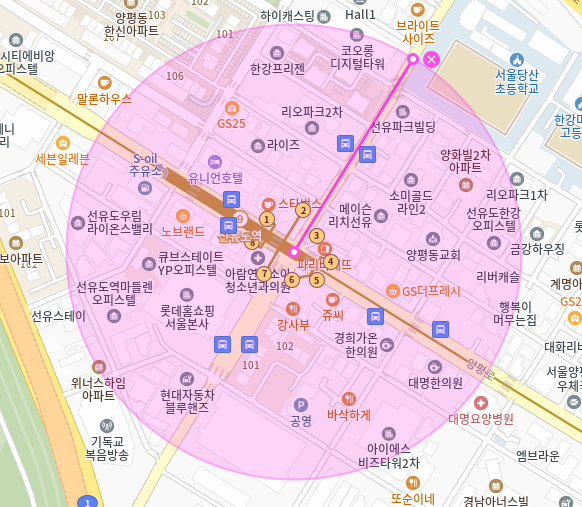 선유도역 월주차_선유도역 4번출구와 당산초등학교 사이 가깝고 편리한 주차장