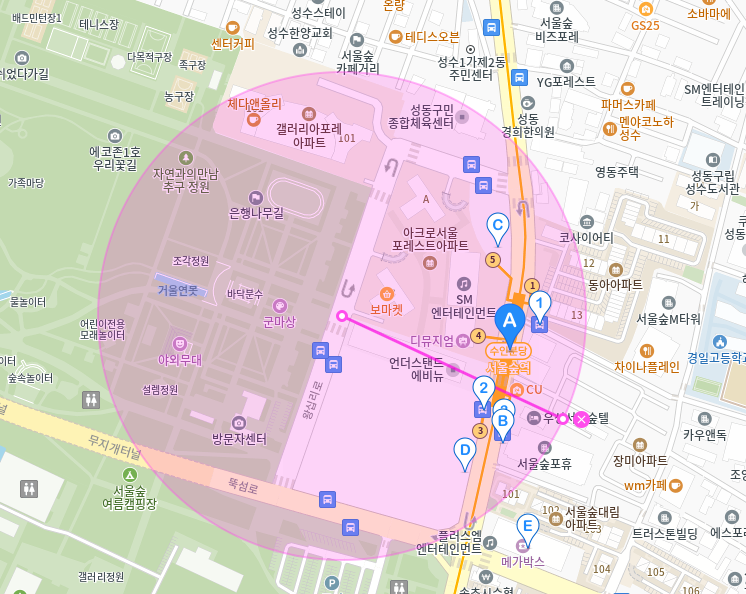 서울숲역 월주차_5번 출근 도보 5분이내의 월주차장 추천드려요
