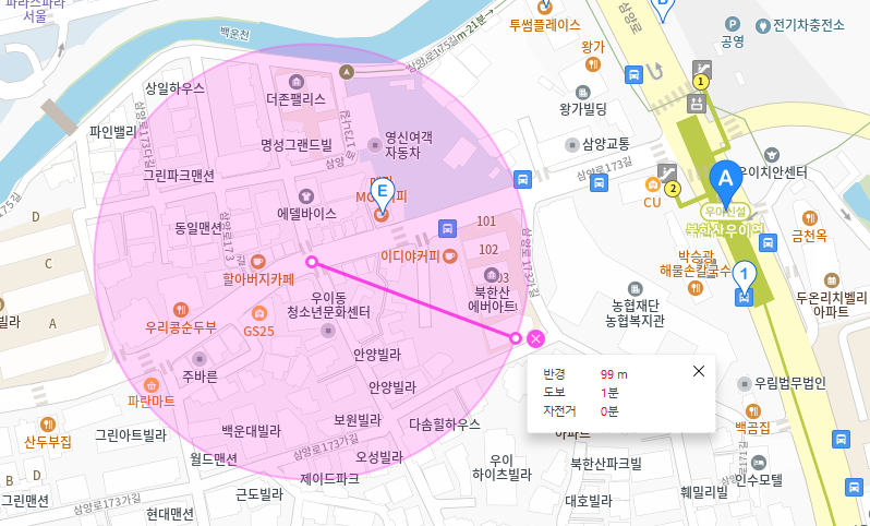 우이동 월주차_북한산우이역 2번 출구 방향에 가까운 월주차장 소개