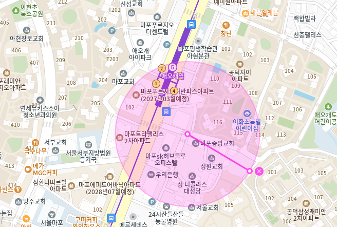 애오개역 월주차_4번 출구 도보 5분 이내에 위치한 월주차장 소개합니다