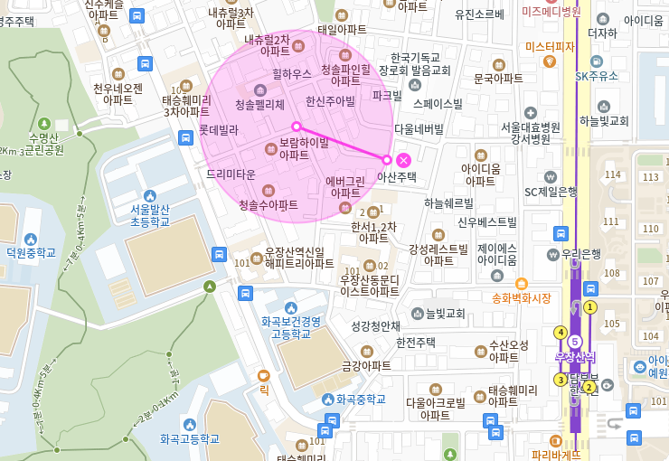 발산동 월주차_발산초등학교 인근에 위치한 24시간 월주차장