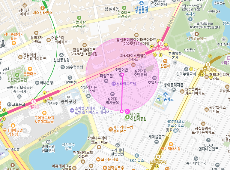방이동 월주차 | 방이먹자골목과 몽촌토성역, 잠실역8호선에 모두 인접한 월주차장!