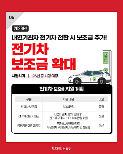 친환경 자동차, 정부에서 구매 보조금 받고 구매하세요!